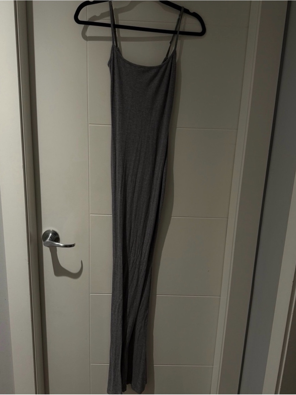 SKIMS -Gray Spaghetti-Strap Maxi Dress